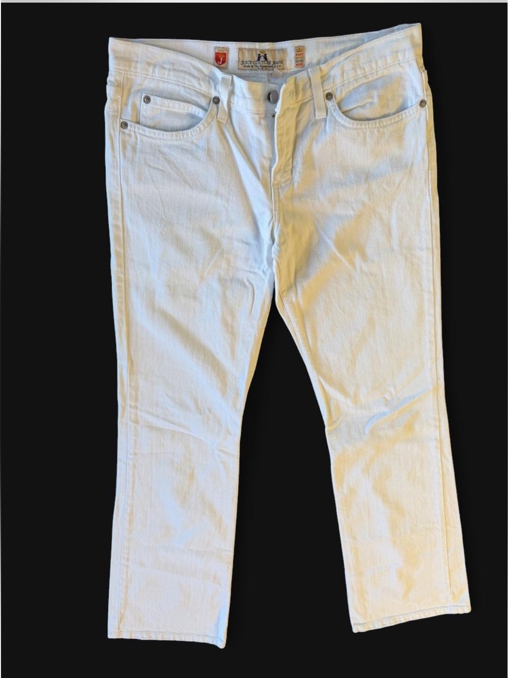 Juicy Couture low rise flare white denim jeans size 29